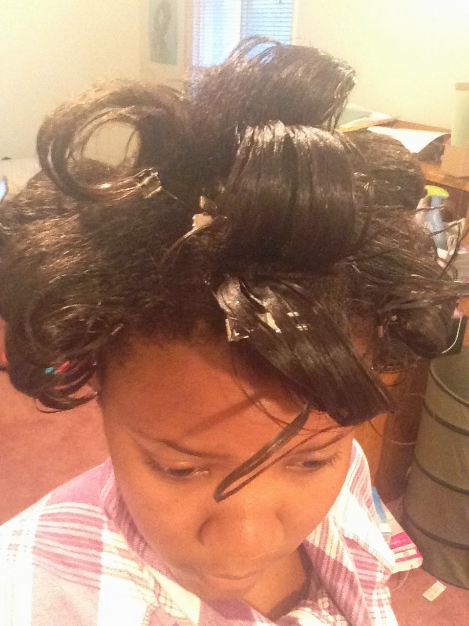 Straightening Relaxed Hair WITHOUT Heat After Washing Growing Mane